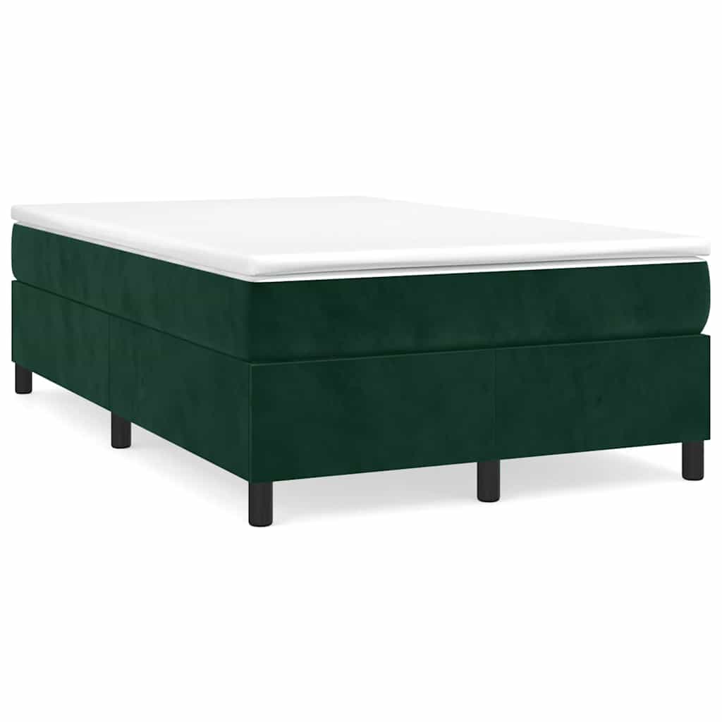 Struttura Letto a Rete a Molle Verde Scuro 120x200 cm in Velluto