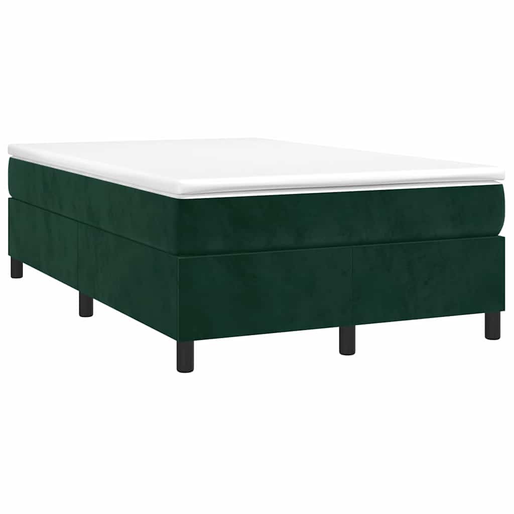 Struttura Letto a Rete a Molle Verde Scuro 120x200 cm in Velluto