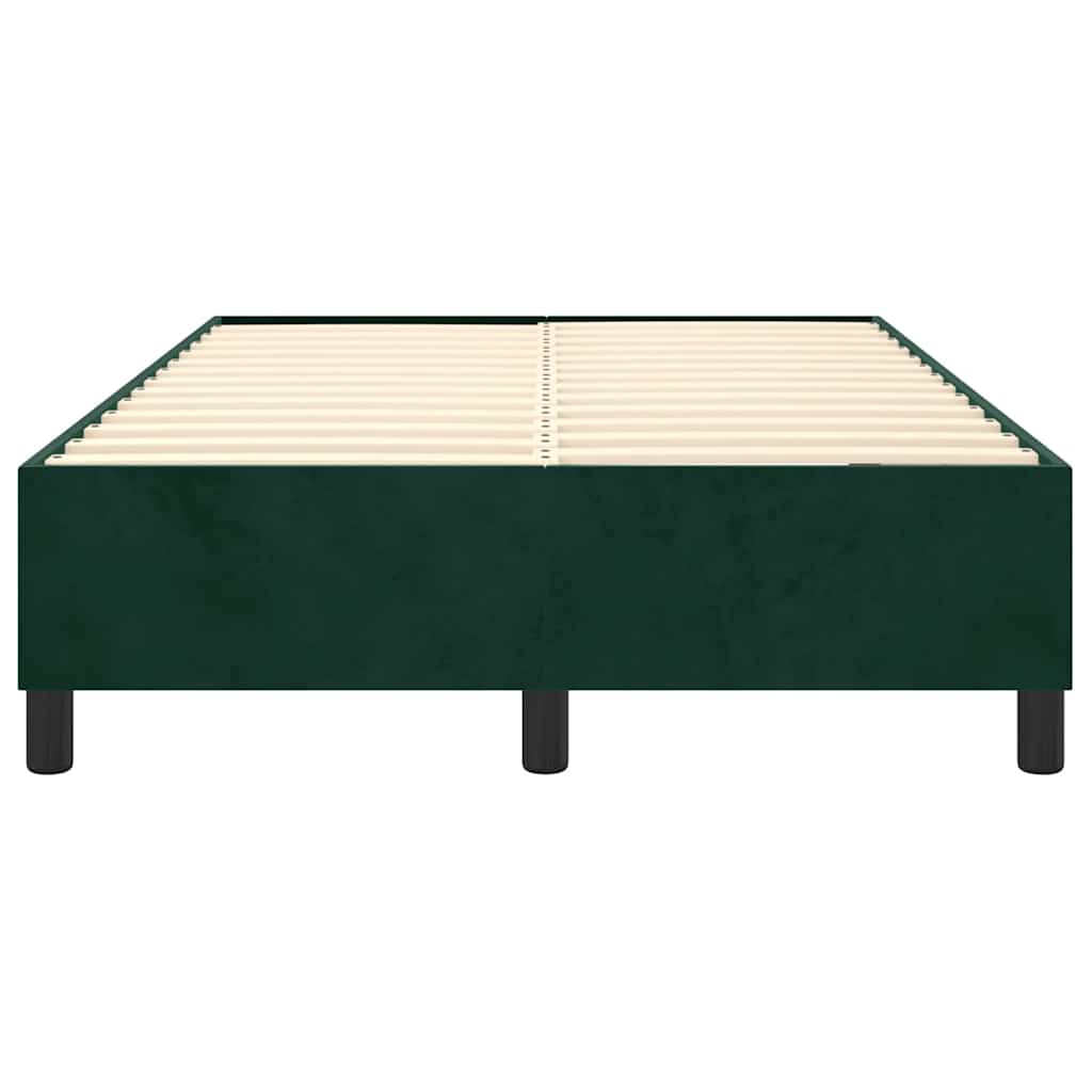 Struttura Letto a Rete a Molle Verde Scuro 120x200 cm in Velluto