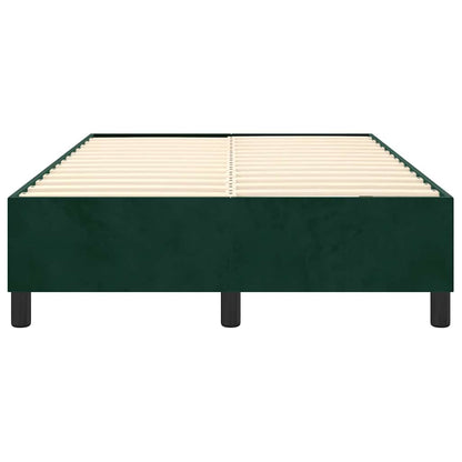 Struttura Letto a Rete a Molle Verde Scuro 120x200 cm in Velluto