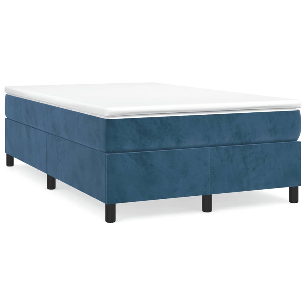 Struttura Letto a Rete a Molle Blu Scuro 120x200 cm in Velluto