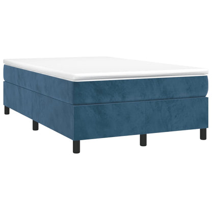 Struttura Letto a Rete a Molle Blu Scuro 120x200 cm in Velluto