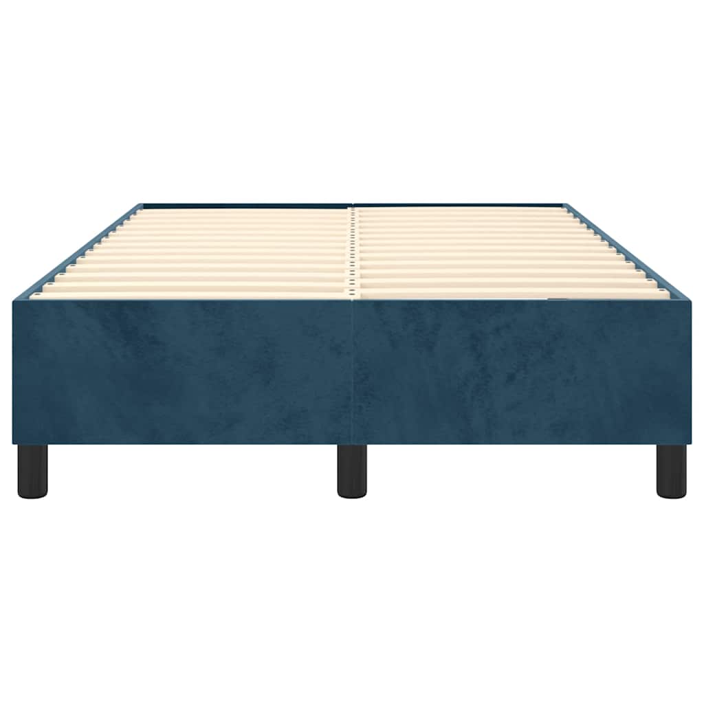 Struttura Letto a Rete a Molle Blu Scuro 120x200 cm in Velluto