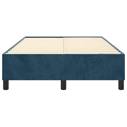 Struttura Letto a Rete a Molle Blu Scuro 120x200 cm in Velluto