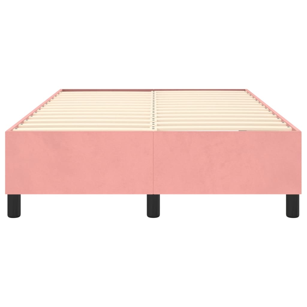 Struttura Letto a Rete a Molle Rosa 120x200 cm in Velluto