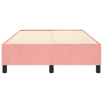 Struttura Letto a Rete a Molle Rosa 120x200 cm in Velluto