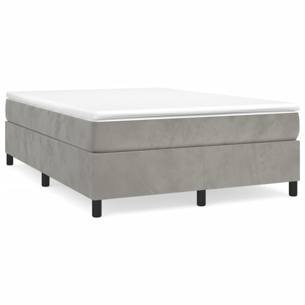 Struttura Letto a Rete a Molle Grigio Chiaro 140x190 cm Velluto