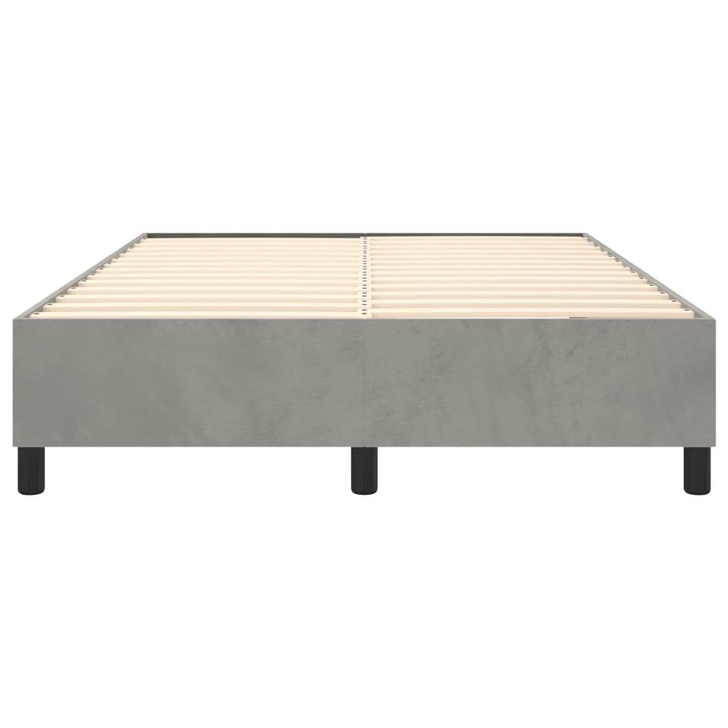 Struttura Letto a Rete a Molle Grigio Chiaro 140x190 cm Velluto