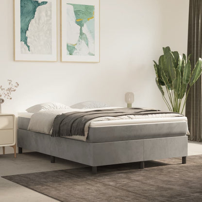Struttura Letto a Rete a Molle Grigio Chiaro 140x190 cm Velluto