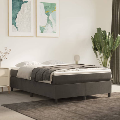 Struttura Letto a Rete a Molle Grigio Scuro 140x190 cm Velluto