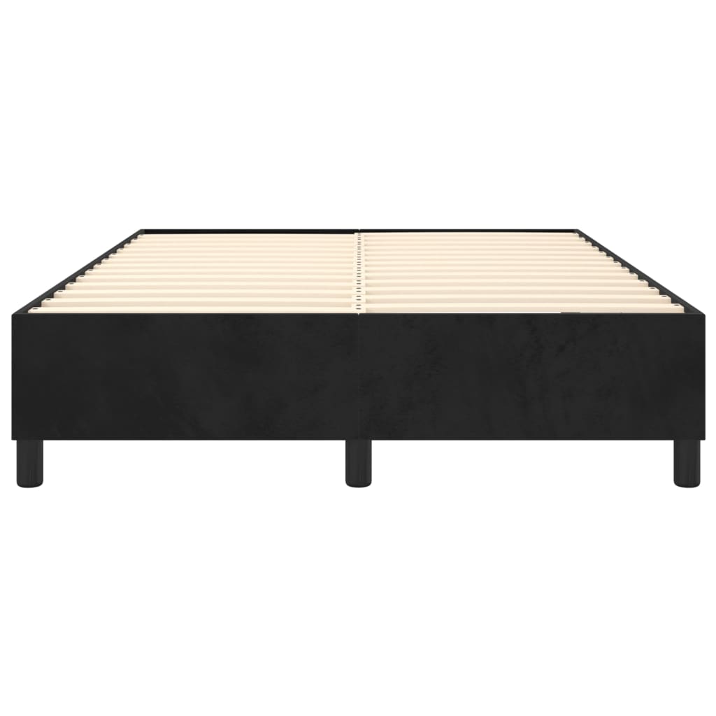 Struttura Letto a Rete a Molle Nero 140x190 cm in Velluto