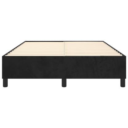 Struttura Letto a Rete a Molle Nero 140x190 cm in Velluto