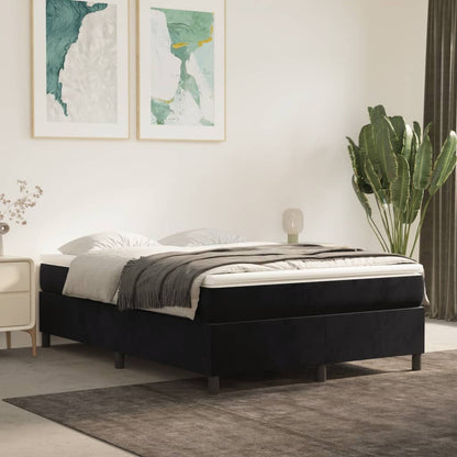 Struttura Letto a Rete a Molle Nero 140x190 cm in Velluto