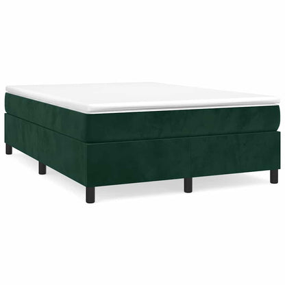 Struttura Letto a Rete a Molle Verde Scuro 140x190 cm in Velluto