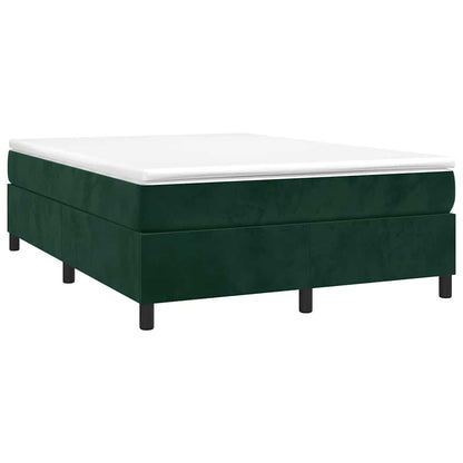 Struttura Letto a Rete a Molle Verde Scuro 140x190 cm in Velluto