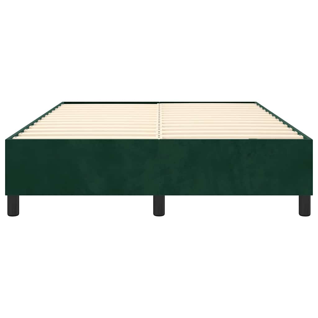 Struttura Letto a Rete a Molle Verde Scuro 140x190 cm in Velluto