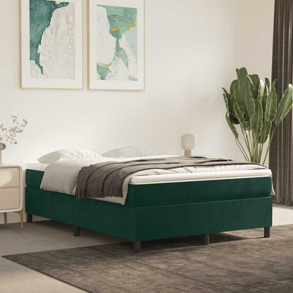 Struttura Letto a Rete a Molle Verde Scuro 140x190 cm in Velluto