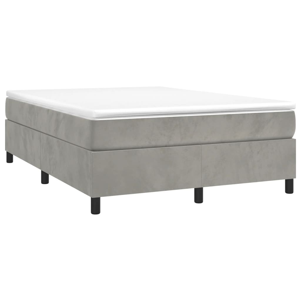 Struttura Letto a Rete a Molle Grigio Chiaro 140x200 cm Velluto