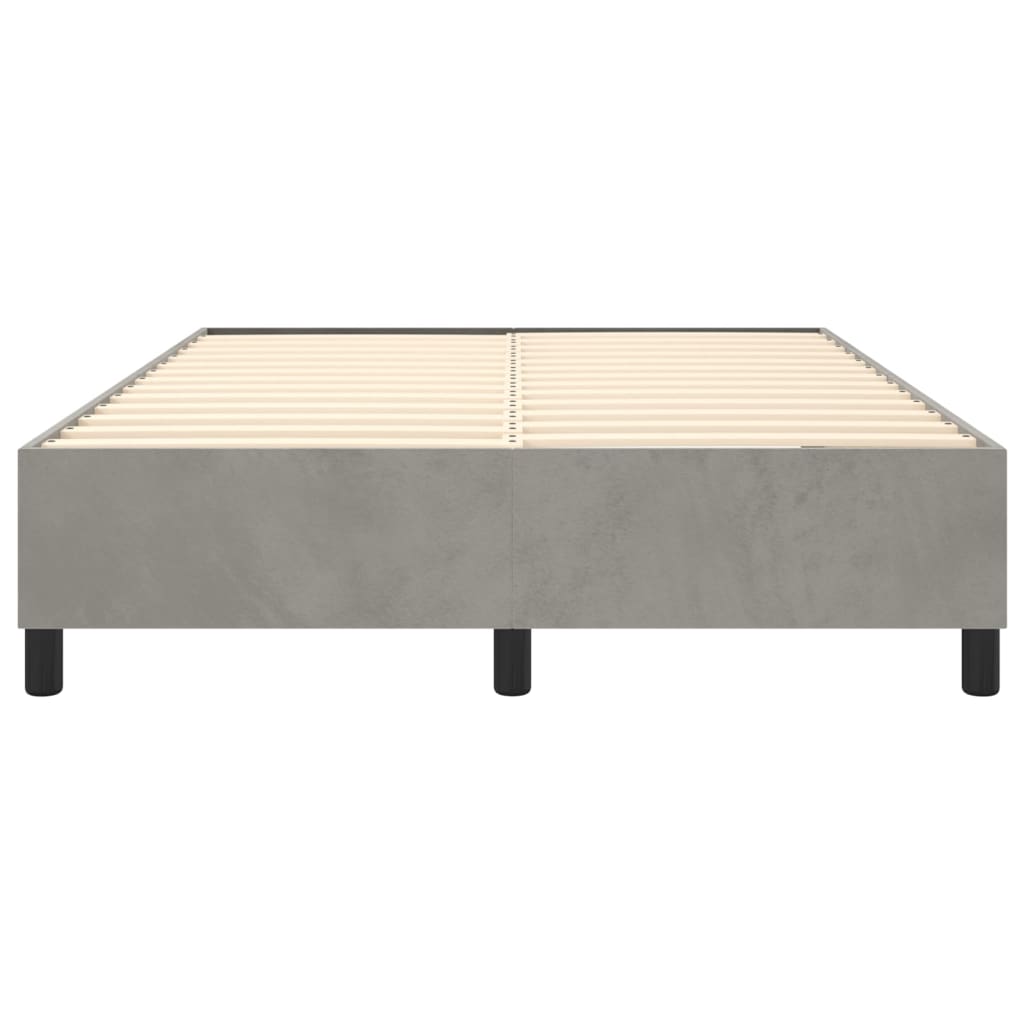 Struttura Letto a Rete a Molle Grigio Chiaro 140x200 cm Velluto