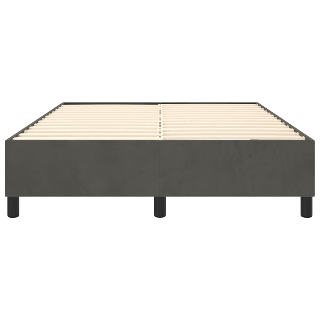 Struttura Letto a Rete a Molle Grigio Scuro 140x200 cm Velluto
