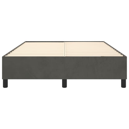 Struttura Letto a Rete a Molle Grigio Scuro 140x200 cm Velluto