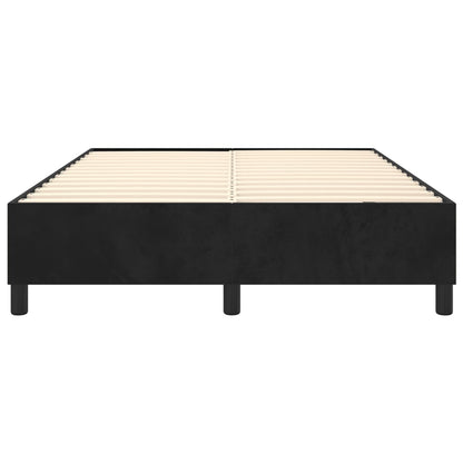 Struttura Letto a Rete a Molle Nero 140x200 cm in Velluto