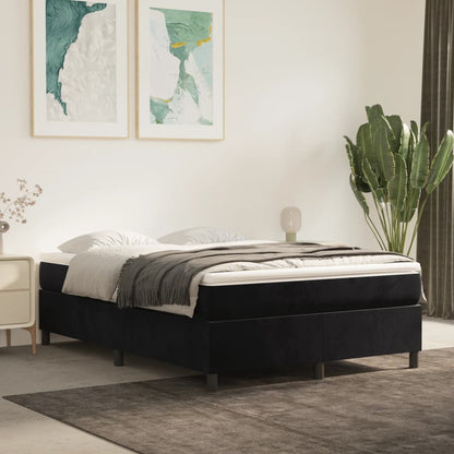 Struttura Letto a Rete a Molle Nero 140x200 cm in Velluto