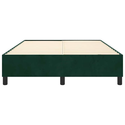 Struttura Letto a Rete a Molle Verde Scuro 140x200 cm in Velluto