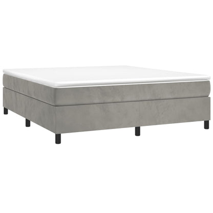 Struttura Letto a Rete a Molle Grigio Chiaro 160x200 cm Velluto