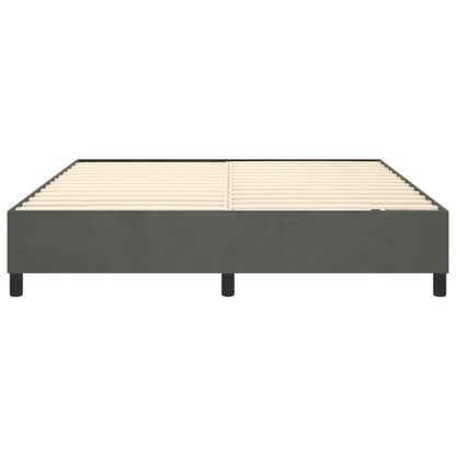 Struttura Letto a Rete a Molle Grigio Scuro 160x200 cm Velluto