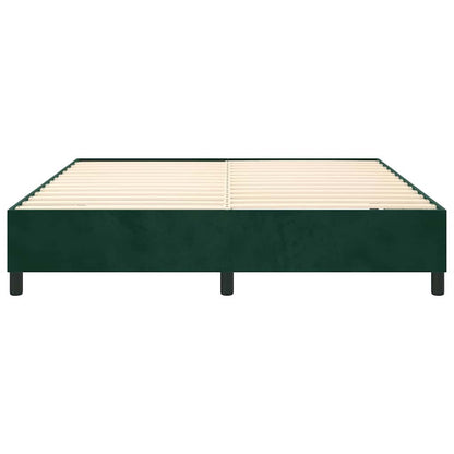 Struttura Letto a Rete a Molle Verde Scuro 160x200 cm in Velluto