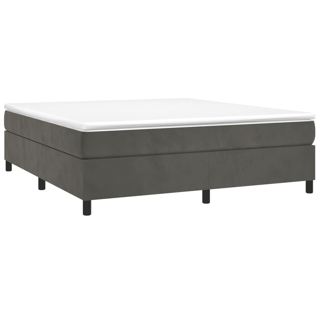 Struttura Letto a Rete a Molle Grigio Scuro 180x200 cm Velluto