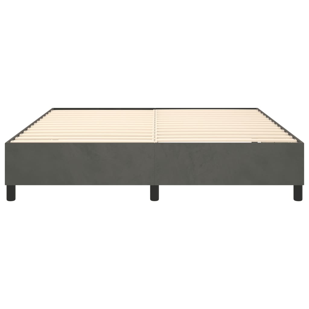 Struttura Letto a Rete a Molle Grigio Scuro 180x200 cm Velluto