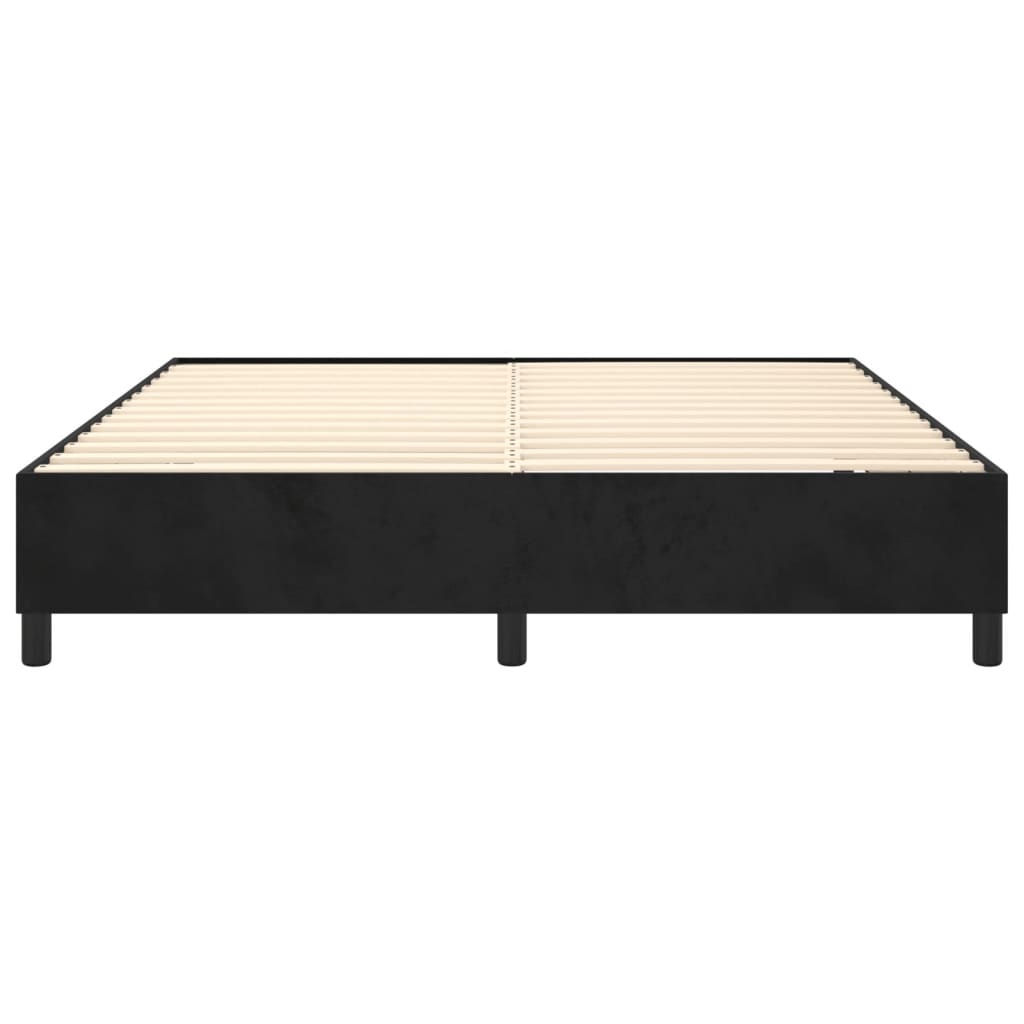 Struttura Letto a Rete a Molle Nero 180x200 cm in Velluto
