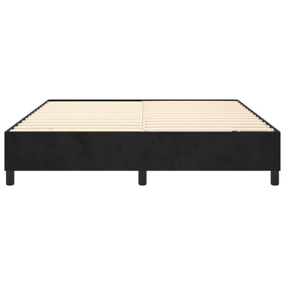 Struttura Letto a Rete a Molle Nero 180x200 cm in Velluto