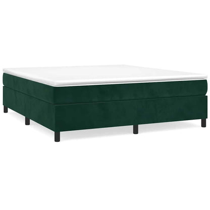 Struttura Letto a Rete a Molle Verde Scuro 180x200 cm in Velluto