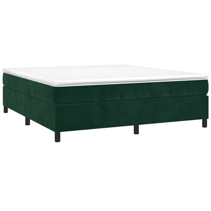 Struttura Letto a Rete a Molle Verde Scuro 180x200 cm in Velluto
