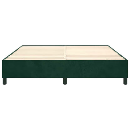 Struttura Letto a Rete a Molle Verde Scuro 180x200 cm in Velluto