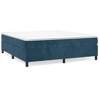 Struttura Letto a Rete a Molle Blu Scuro 180x200 cm in Velluto