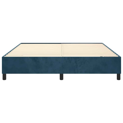 Struttura Letto a Rete a Molle Blu Scuro 180x200 cm in Velluto