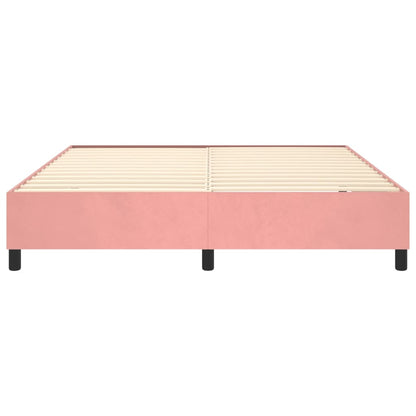 Struttura Letto a Rete a Molle Rosa 180x200 cm in Velluto
