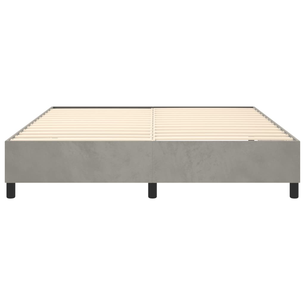 Struttura Letto a Rete a Molle Grigio Chiaro 200x200 cm Velluto