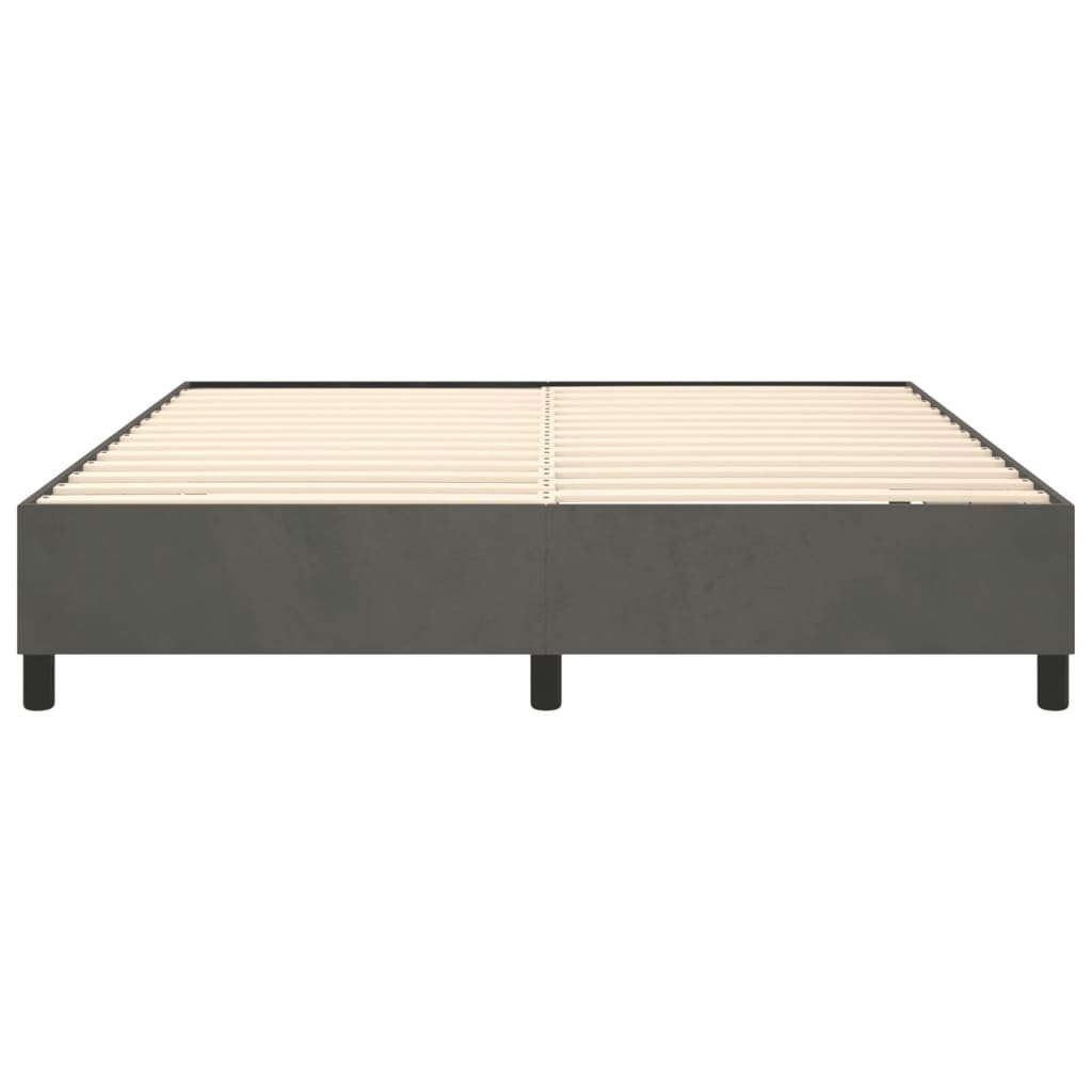 Struttura Letto a Rete a Molle Grigio Scuro 200x200 cm Velluto