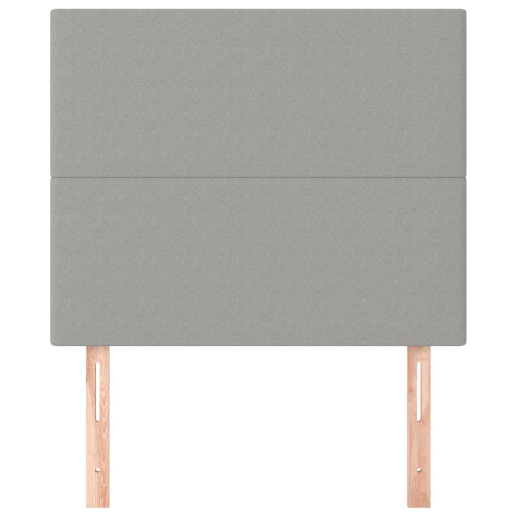 Testiera Grigio Chiaro 80x5x118/128 cm Tessuto