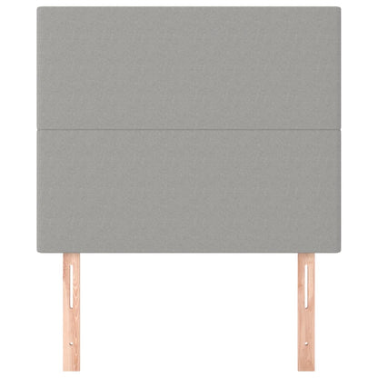 Testiera Grigio Chiaro 80x5x118/128 cm Tessuto
