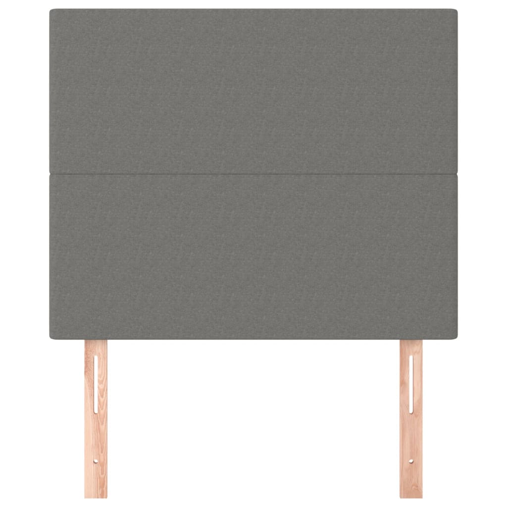 Testiera Grigio Scuro 80x5x118/128 cm Tessuto