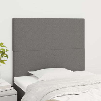 Testiera Grigio Scuro 80x5x118/128 cm Tessuto
