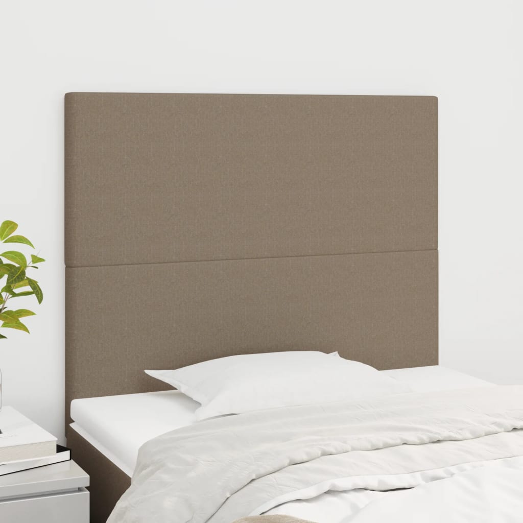 Testiera per letto Tortora 80x5x118/128 cm Tessuto