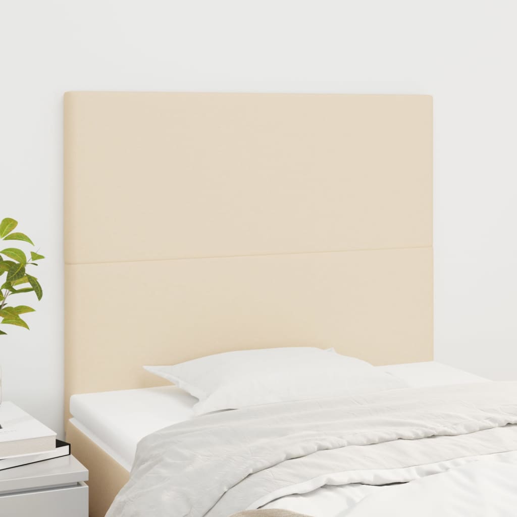 Testiera Crema 80x5x118/128 cm Tessuto