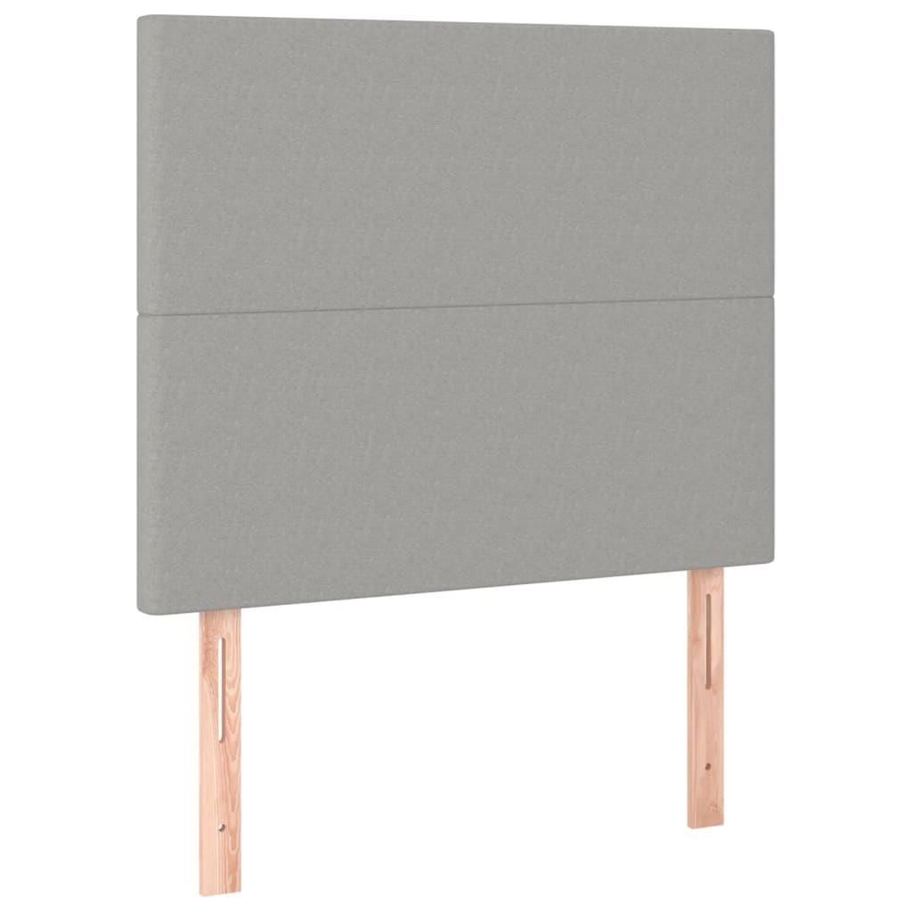 Testiera Grigio Chiaro 90x5x118/128 cm Tessuto